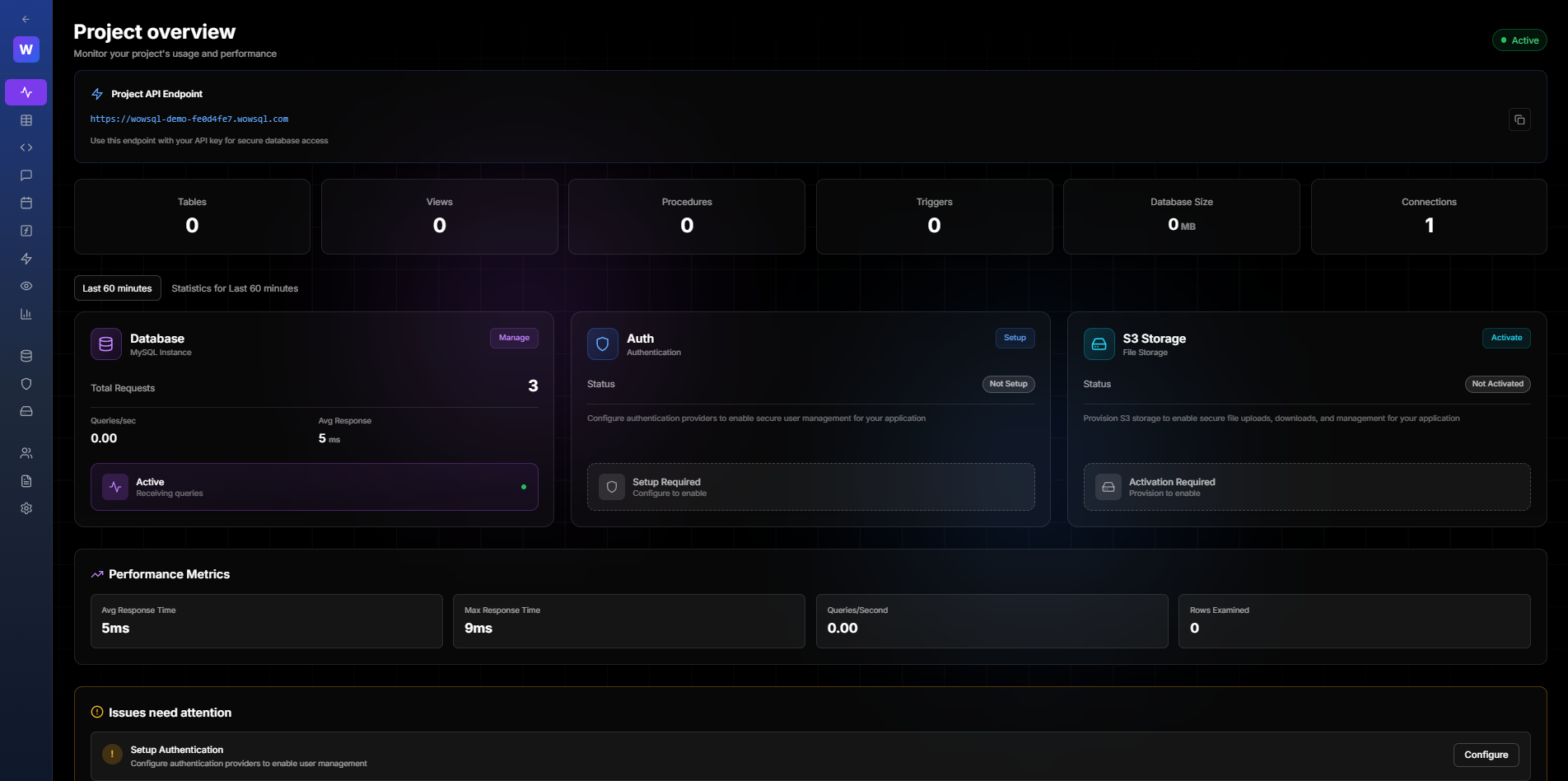 Main Dashboard