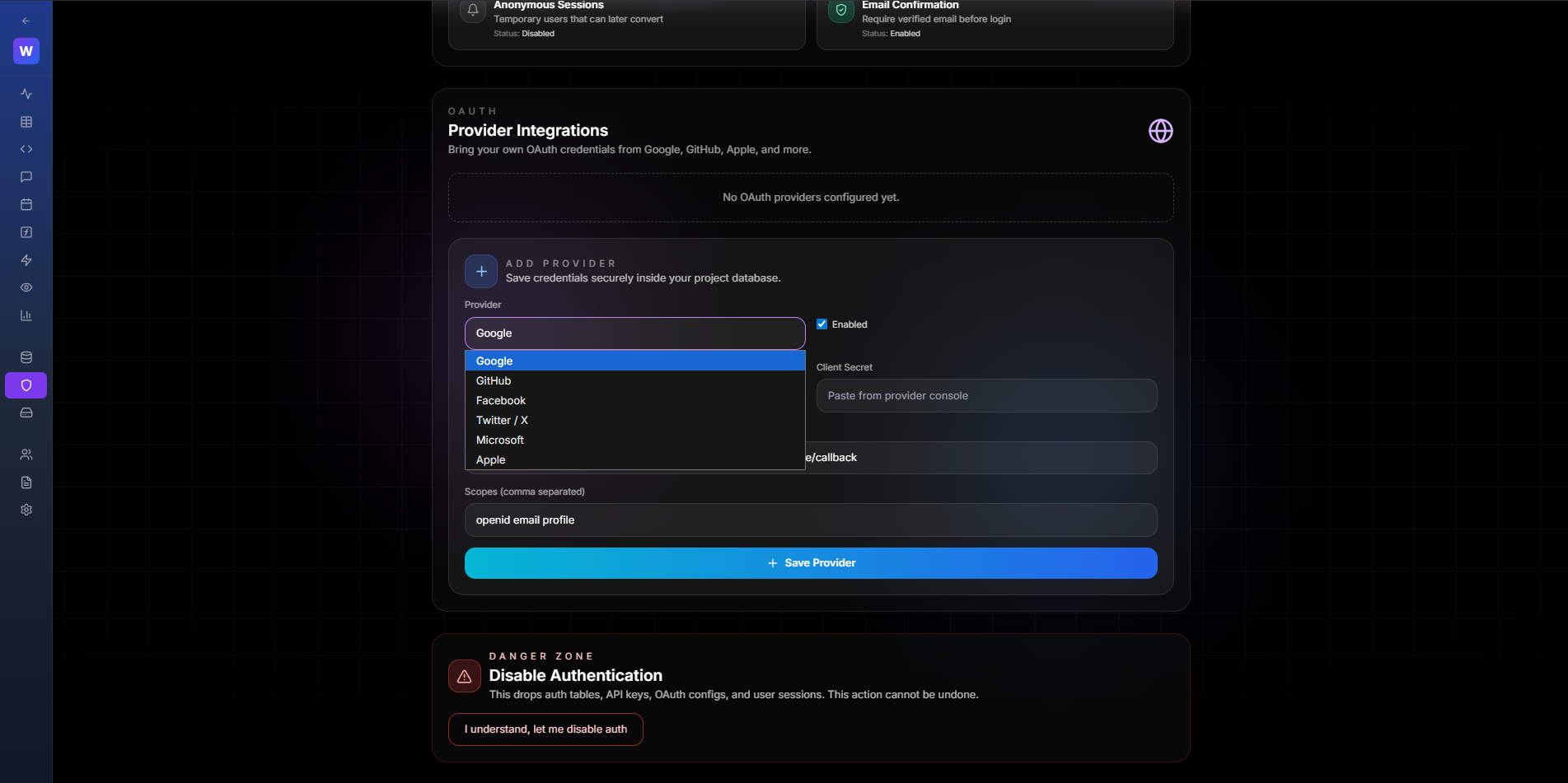 OAuth Configuration